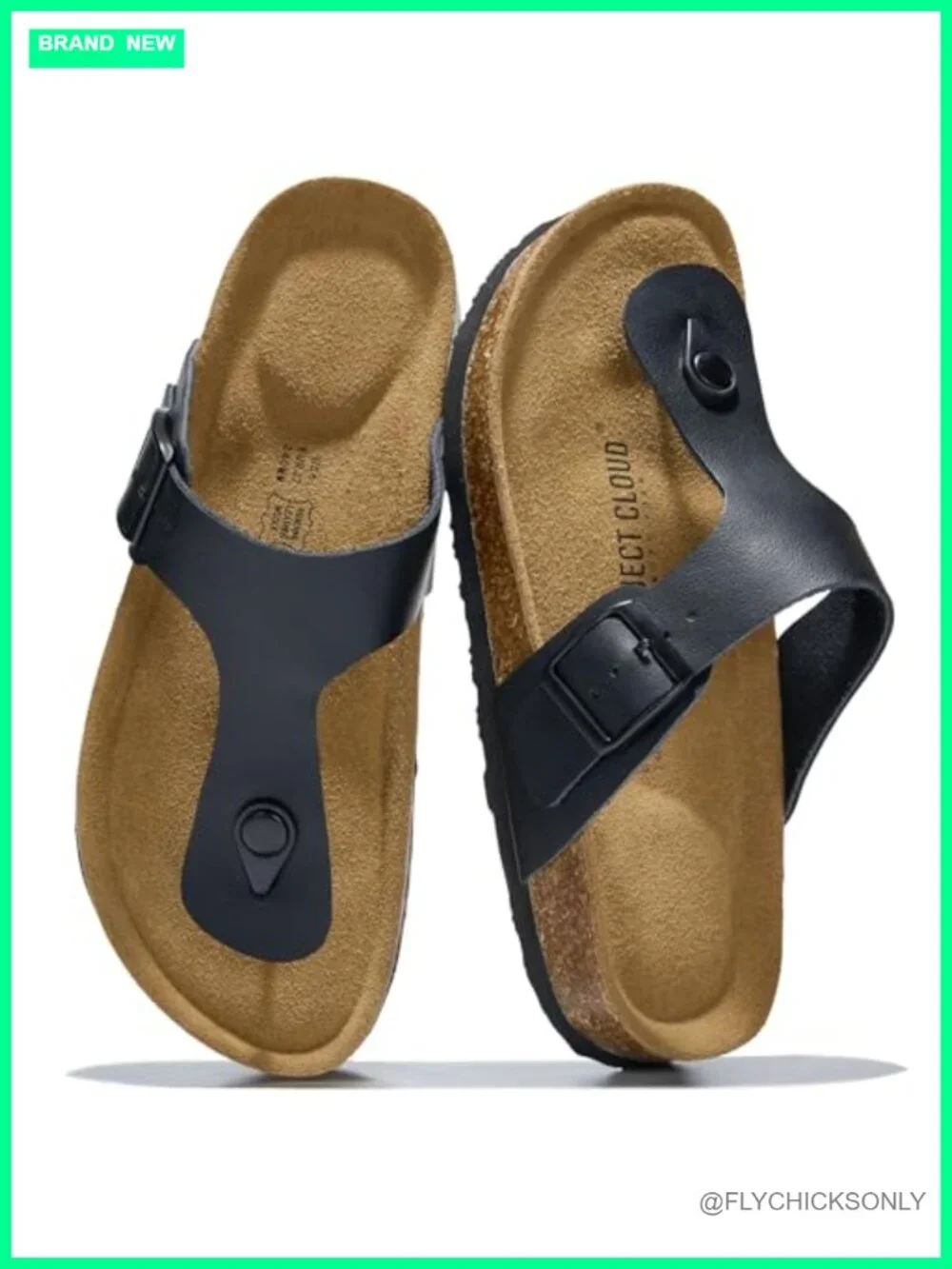 100% Genuine Leather Memory Foam Thong Sandals Women Non-Slip Casual Flip Flops